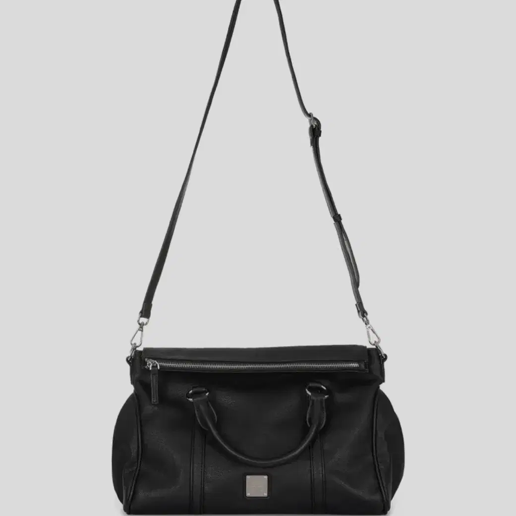 락케이크 Square Logo Satchel Bag - Black