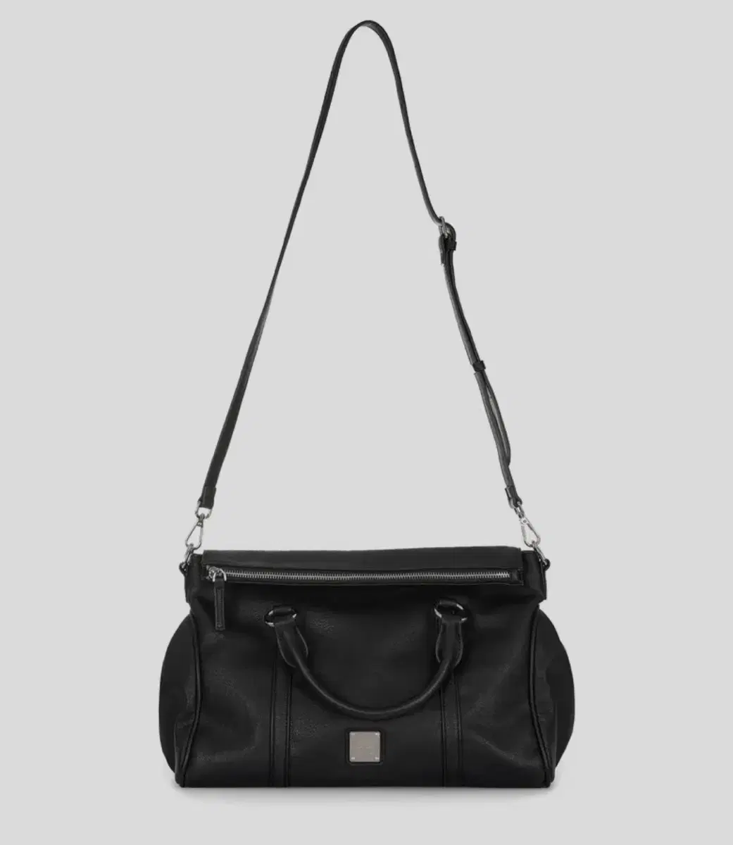 락케이크 Square Logo Satchel Bag - Black