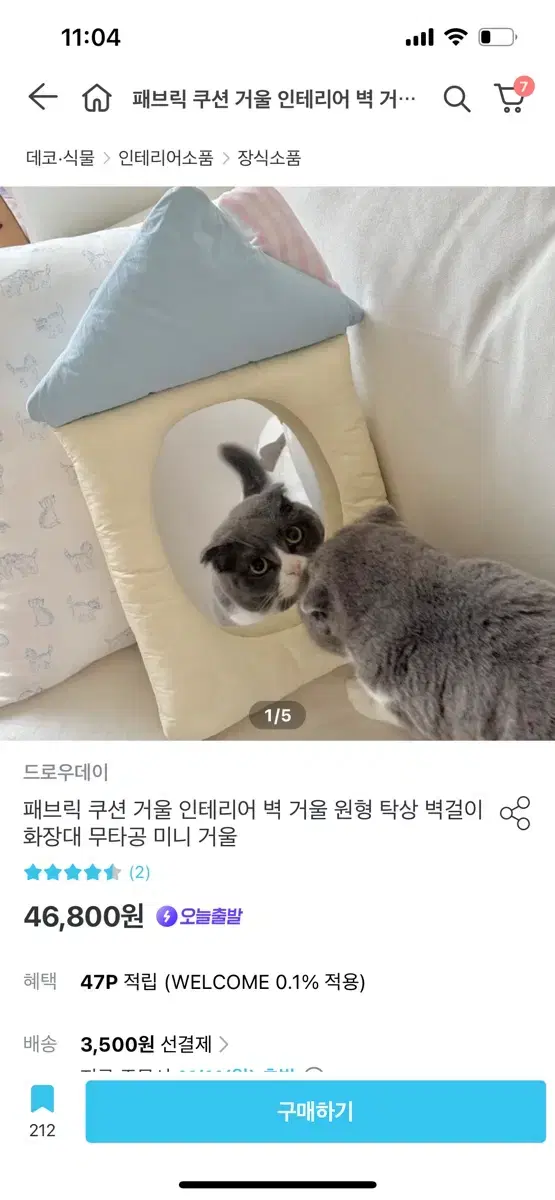 하우스 패브릭 거울