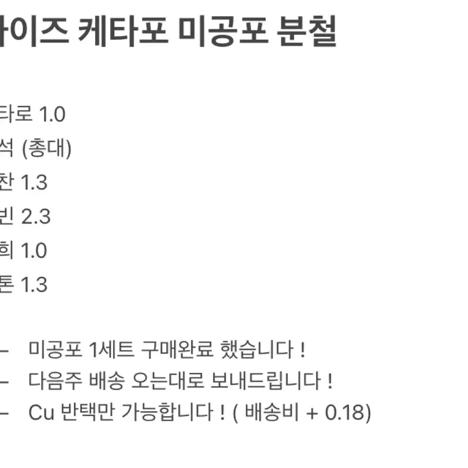 라이즈 케타포 미공포 분철