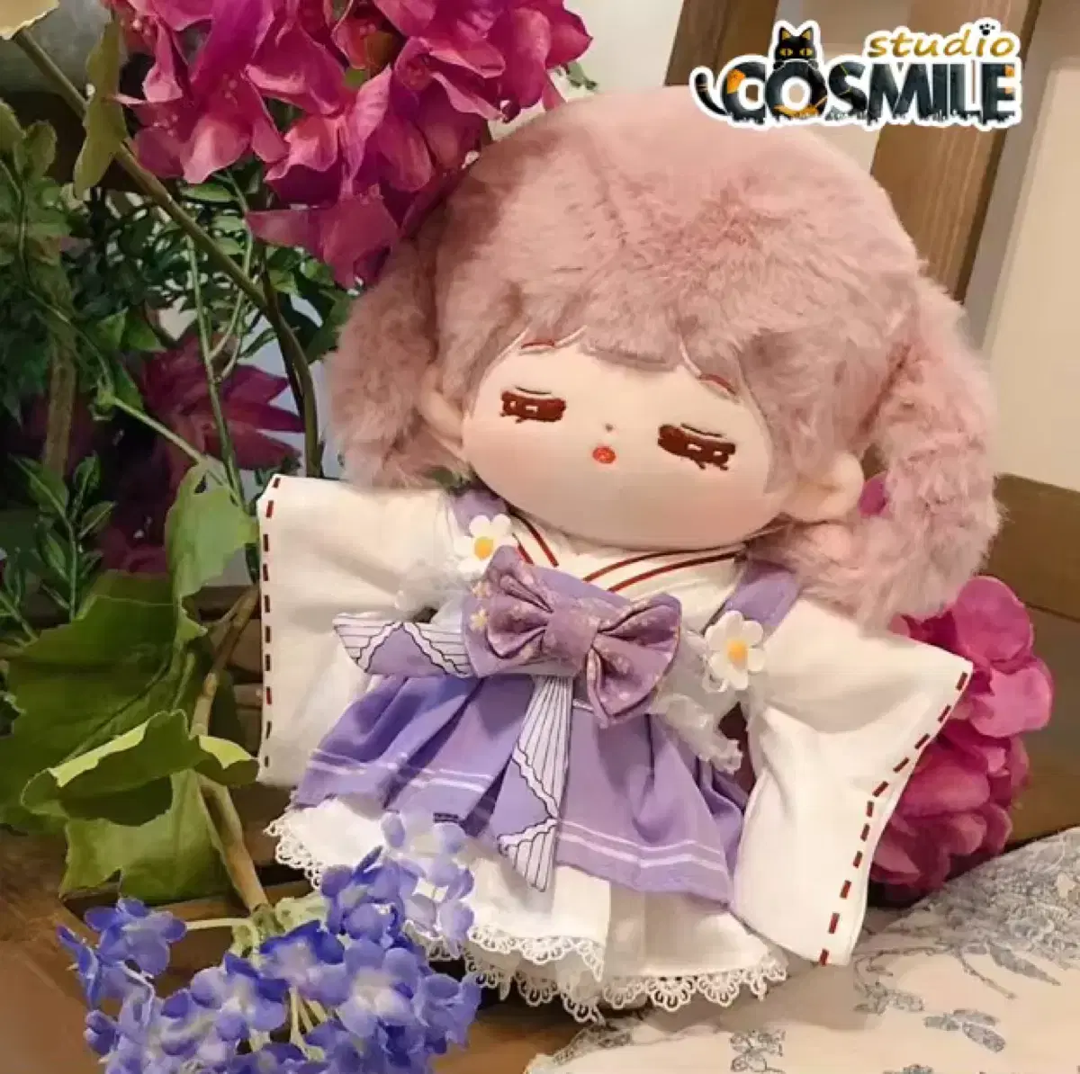 sell) 20cm doll clothes kimono purple wts