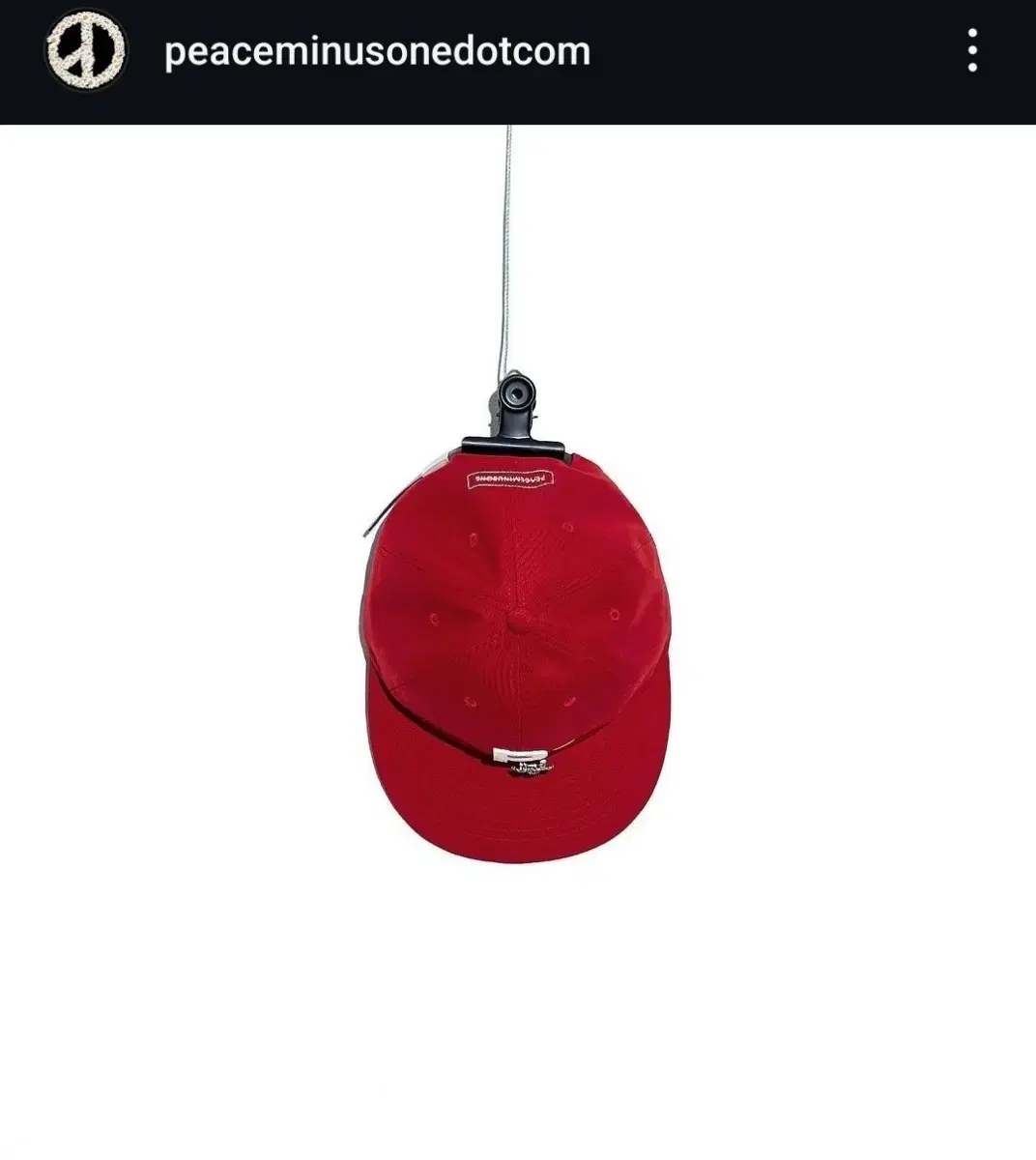 PMO BALL CAP #1 RED 피스마이너스원 모자 볼캡