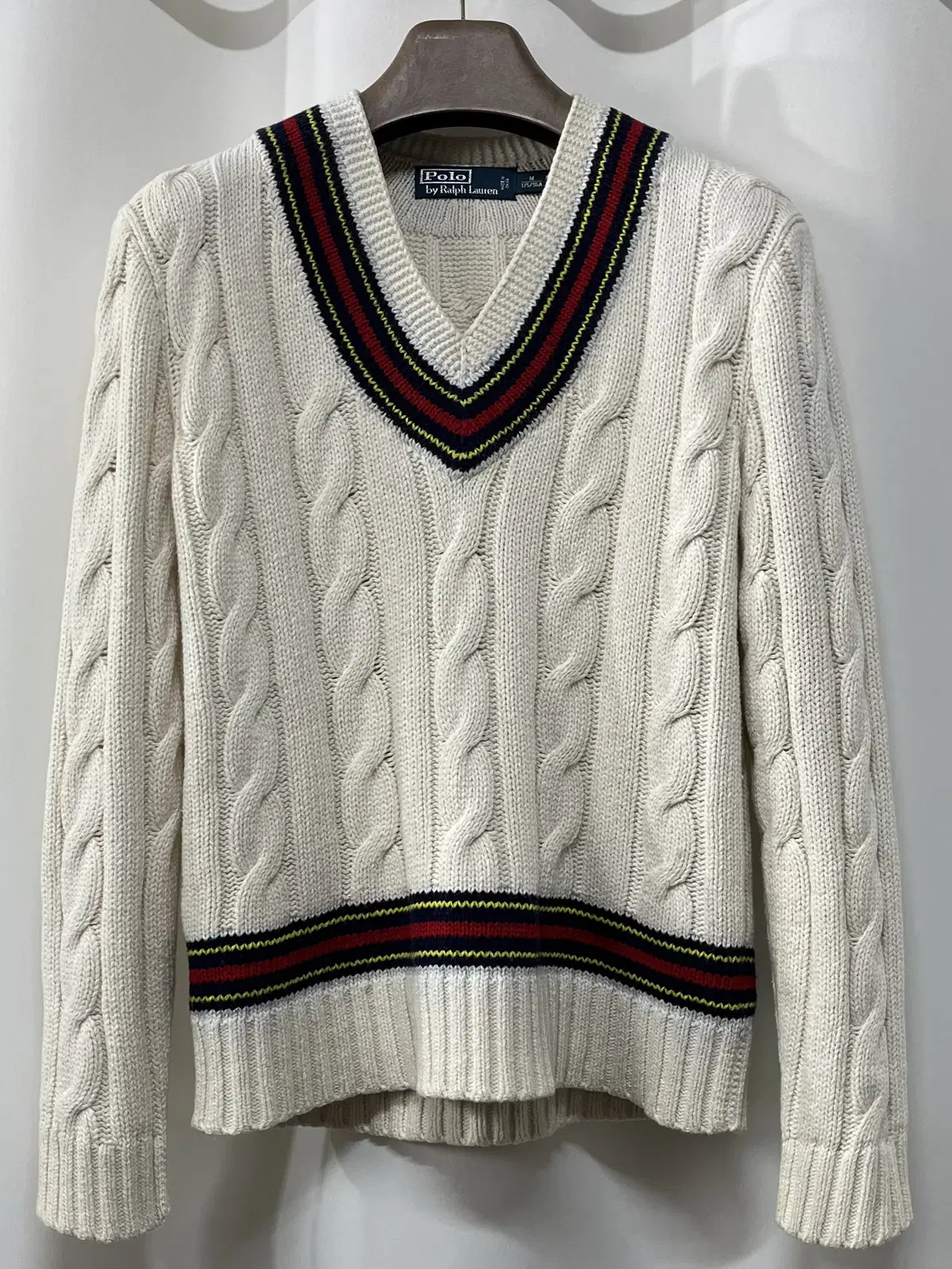 Polo Ralph Lauren Cricket Sportsman-Washed Cashmere and Cable-Knit Sweater