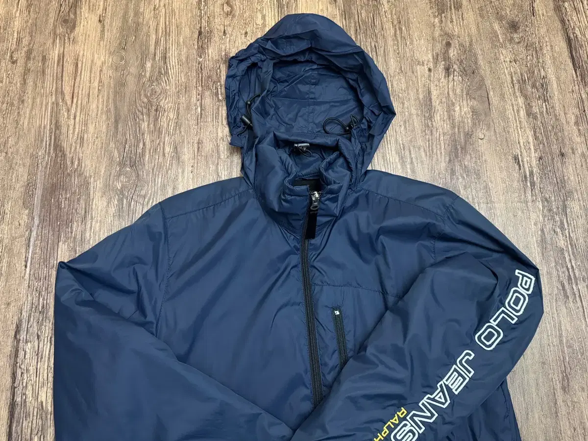 [L] 90S vintage polo jins Ralph Lauren brushed windbreaker navy A++.