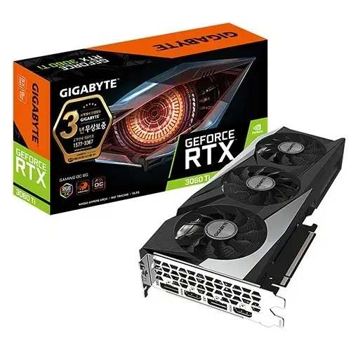 그래픽카드 지포스 RTX3060Ti 3팬 기가바이트 GAMING OC