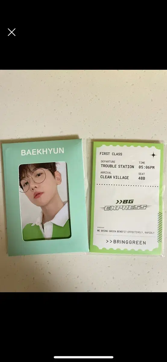 Baekhyun Photocard (Bring Green Photocard) Unsealed