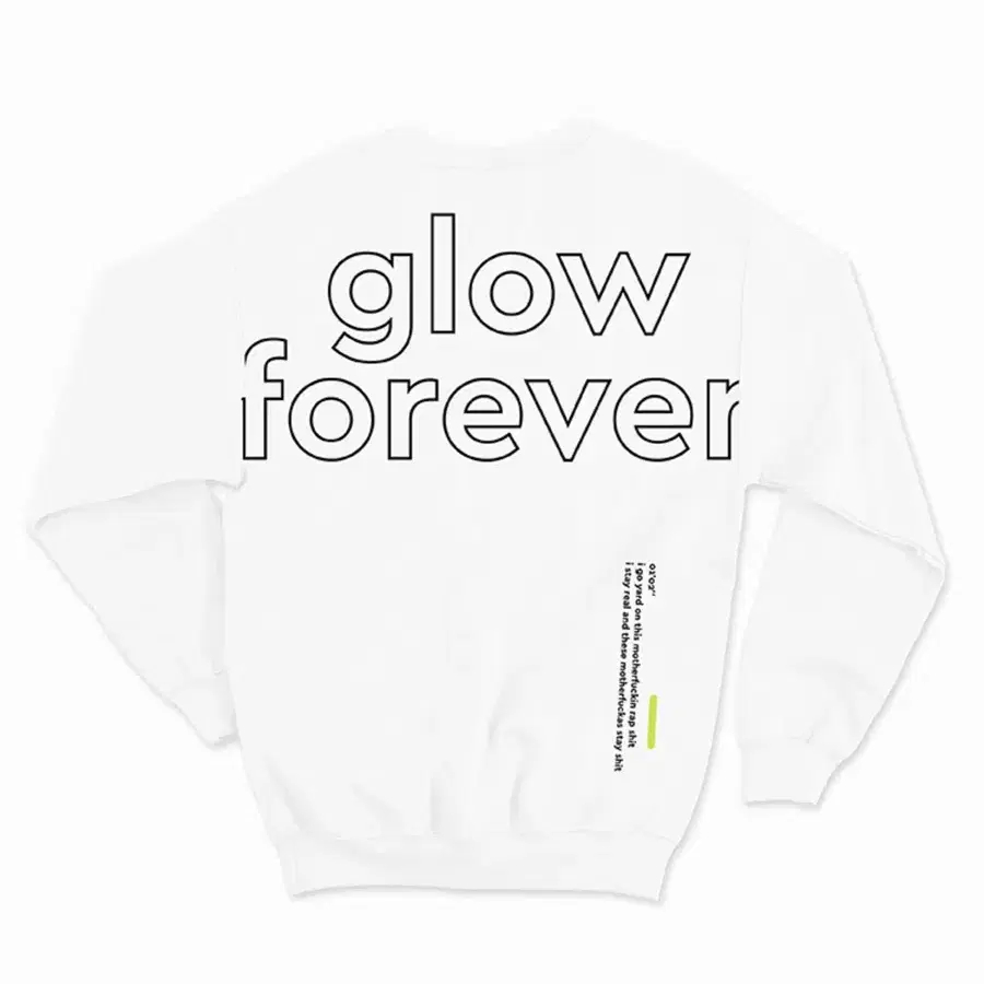 더콰이엇 glow forever 맨투맨