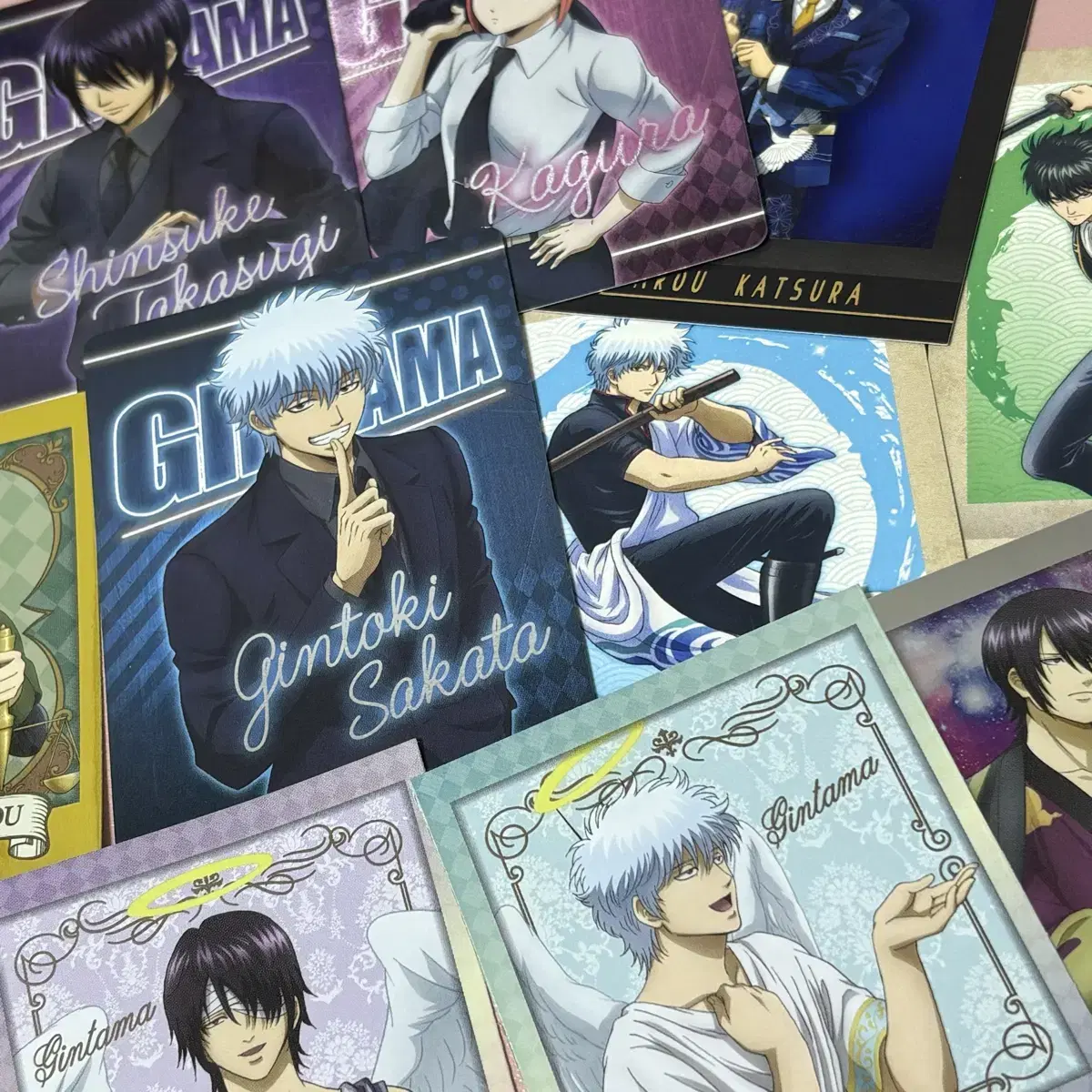 Gintama Chiryu Goods Pasha Neon Card sticker Kintoki Hijikata