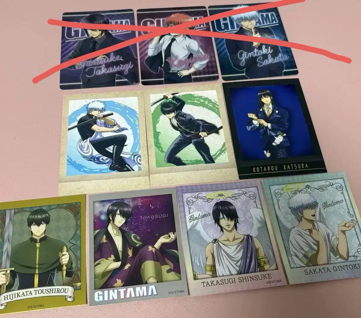 Gintama Chiryu Goods Pasha Neon Card sticker Kintoki Hijikata