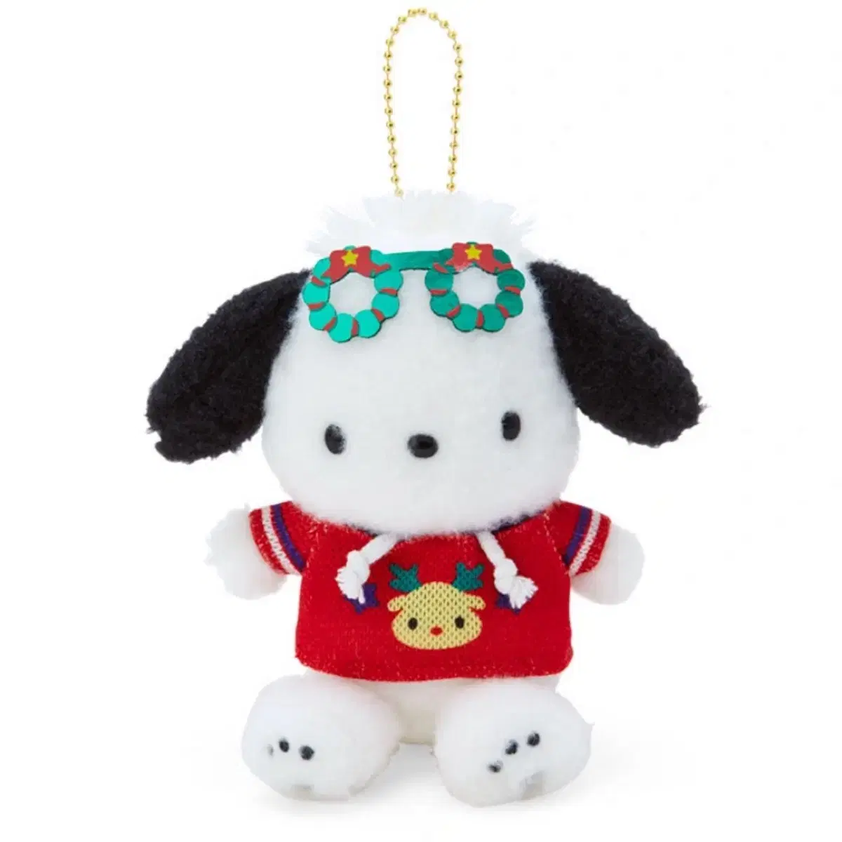 San Rio Christmas Sweater Mascot Doll Keyring