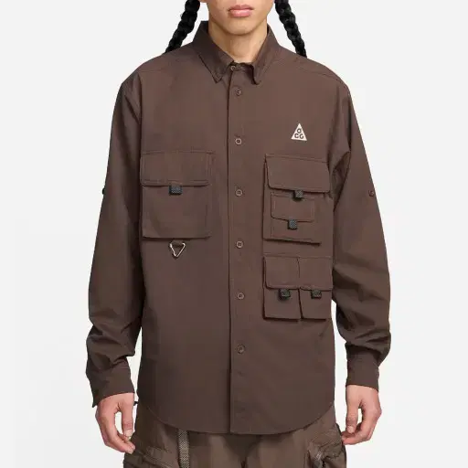 [L] Nike ACG Dry Fit Trail Shirt Brown Asia