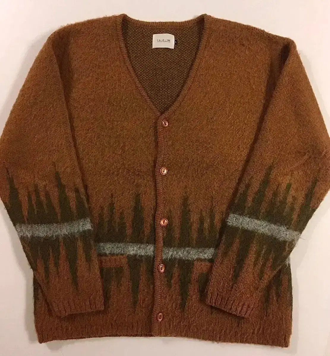 CAL O LINE Mohair cardigan size L. CAL O LINE