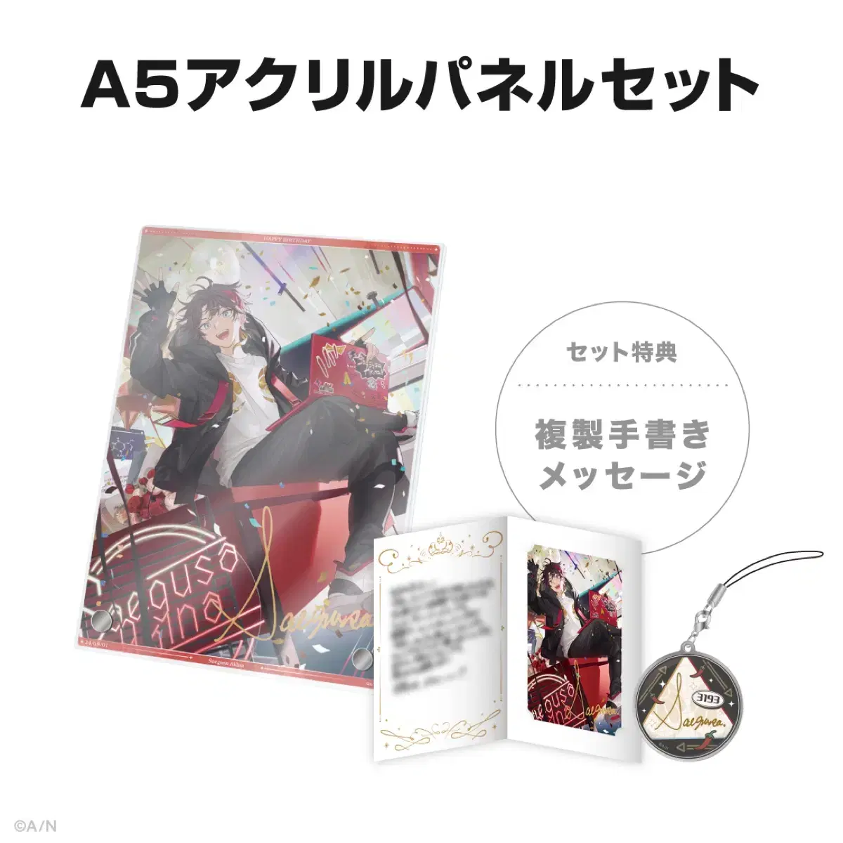 NIJISANJI Saegusa Akina 2024 birthday Goods A5 acrylic Panel Set