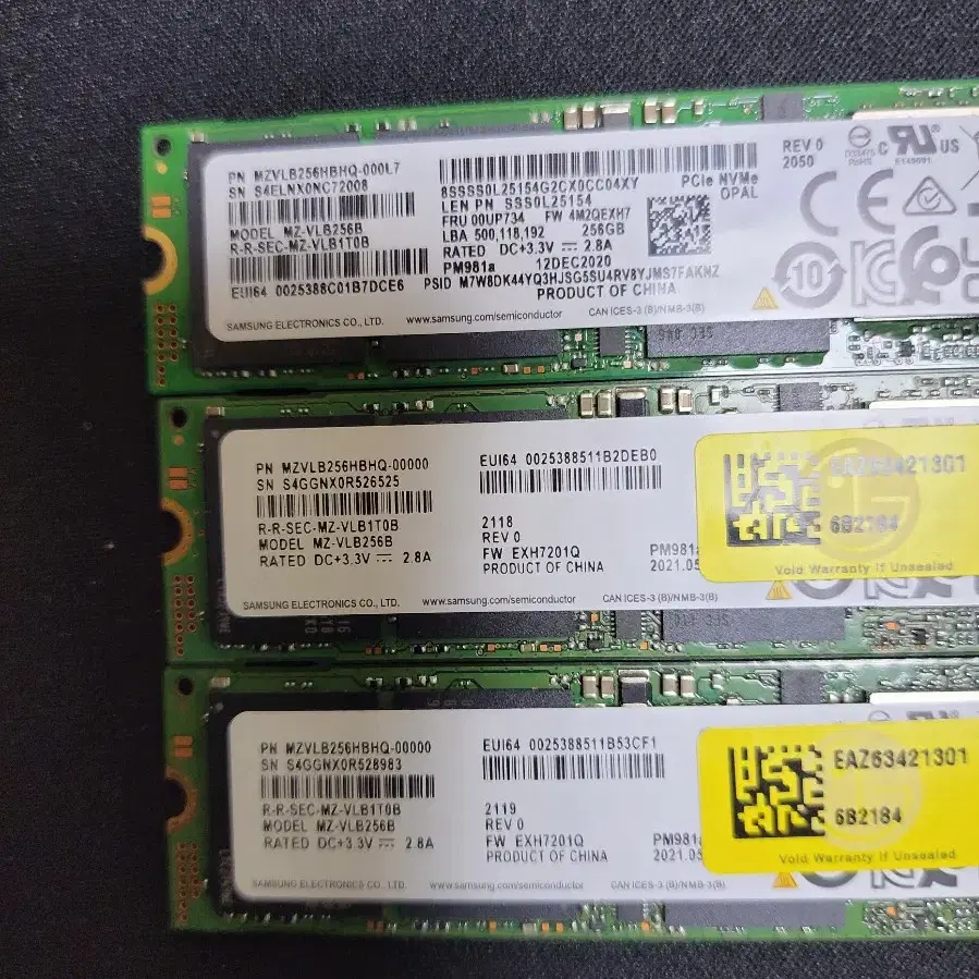 컴퓨터 삼성 NVME SSD PM981A 256GB