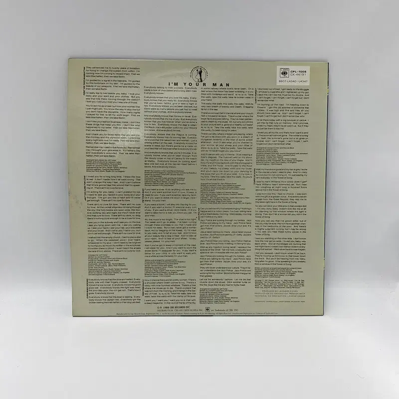 LEONARD COHEN LP / AA2719