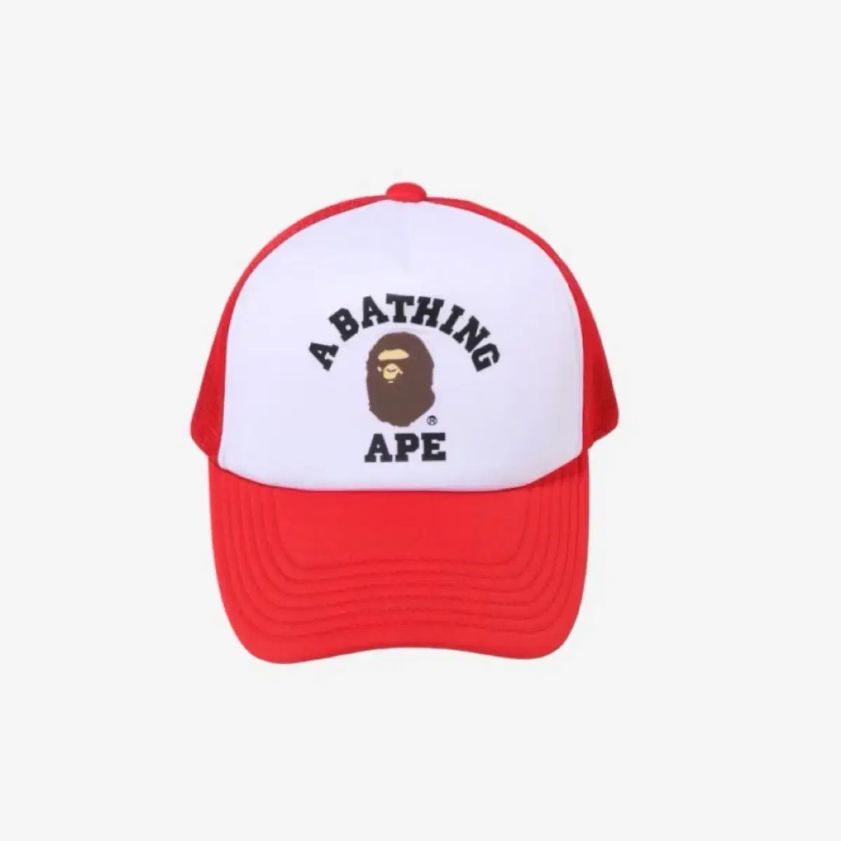 베이프 컬리지 메쉬캡 레드 BAPE College Mesh Cap 캡모자