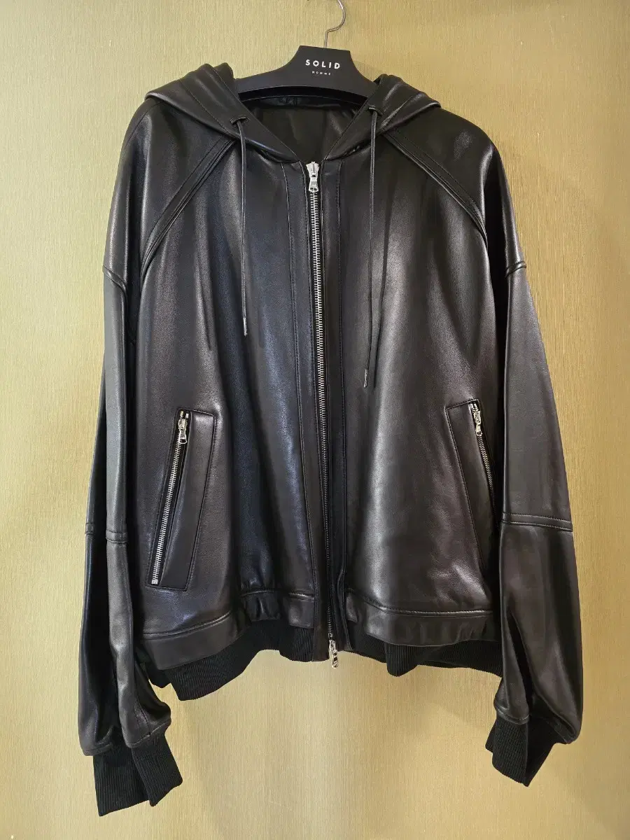 Junji 24FW Hooded Leather Maywon size 50