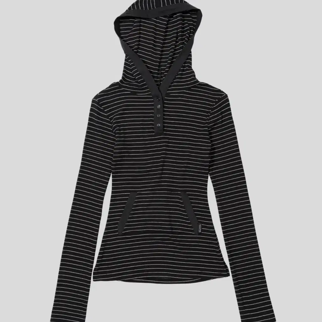 스컬프터 후디 후드티 롱슬리브 차콜 Stripe Hoodie Tee