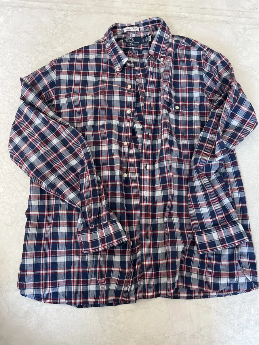 Polo Madras Check Shirt XL