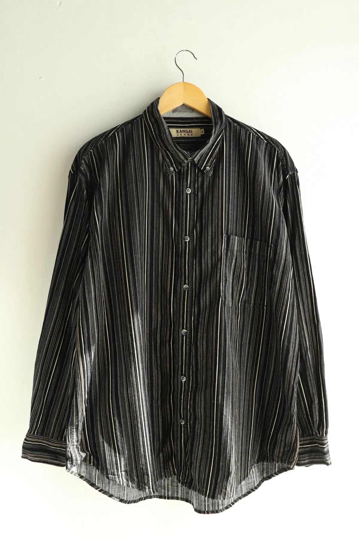 Kansai Jeans Striped Long Sleeve Shirt Size 3L