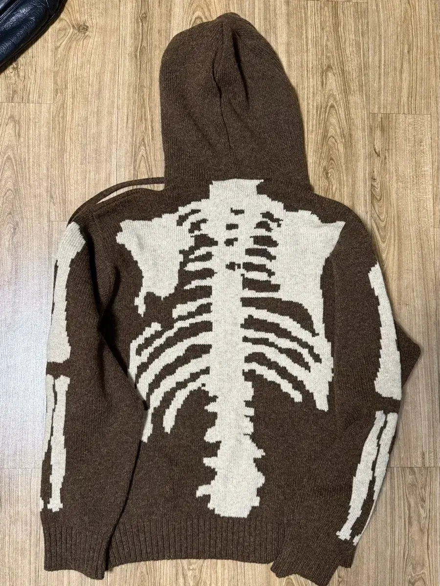 [1] Capital Bone Knit Hoodie in Brown