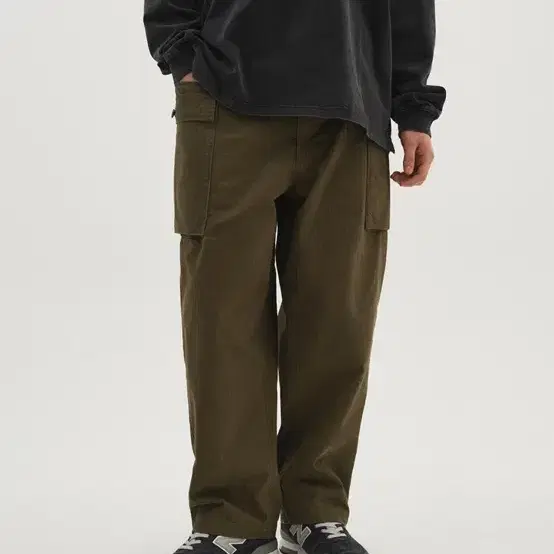 아웃스탠딩 P43 HBT PANTS_OLIVE L