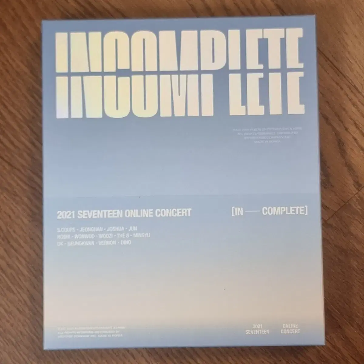 세븐틴 인컴플릿 incomplete dvd