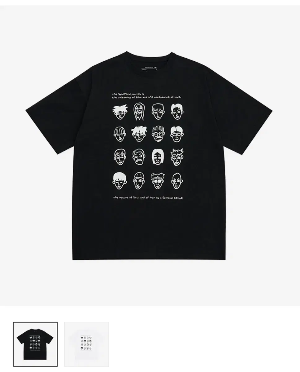 [M]stu Character Print T-shirt Black