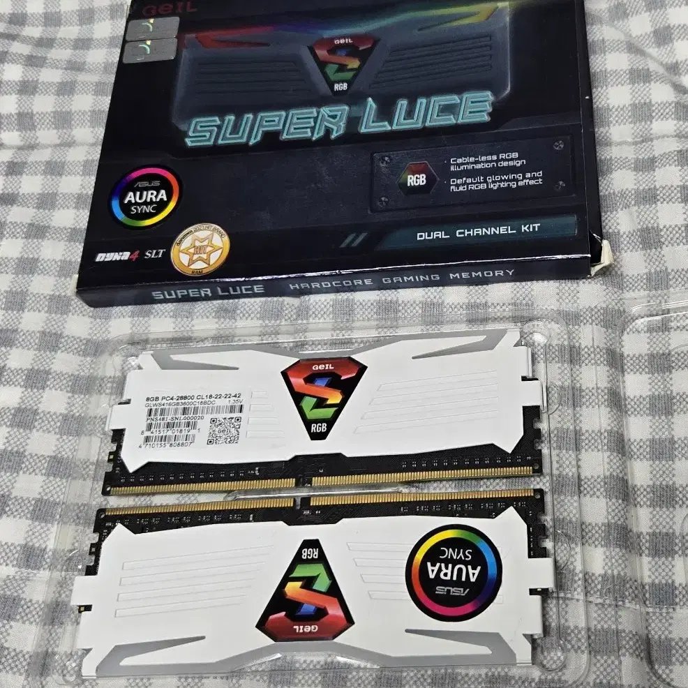 ddr4 3600 geil 램(메모리) 팔아요 8gb x 2