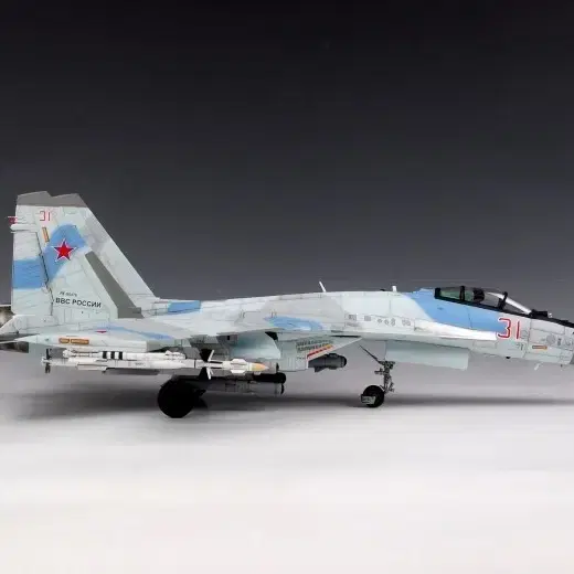 [가격포기] SU-35 Flanker-E 전투기 프라모델 도색작