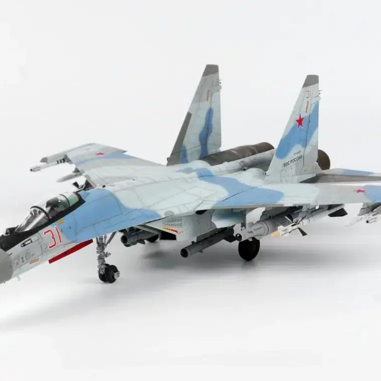 [가격포기] SU-35 Flanker-E 전투기 프라모델 도색작