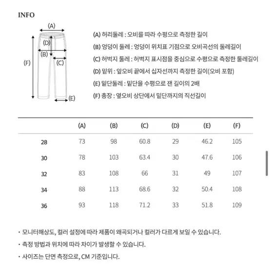 택포 후아유 화이트 와이드 데님 팬츠 청바지 32