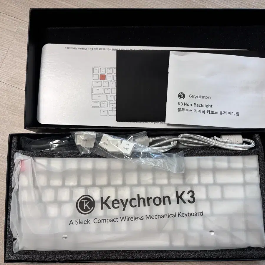 키크론 keychron k3 화이트 적축