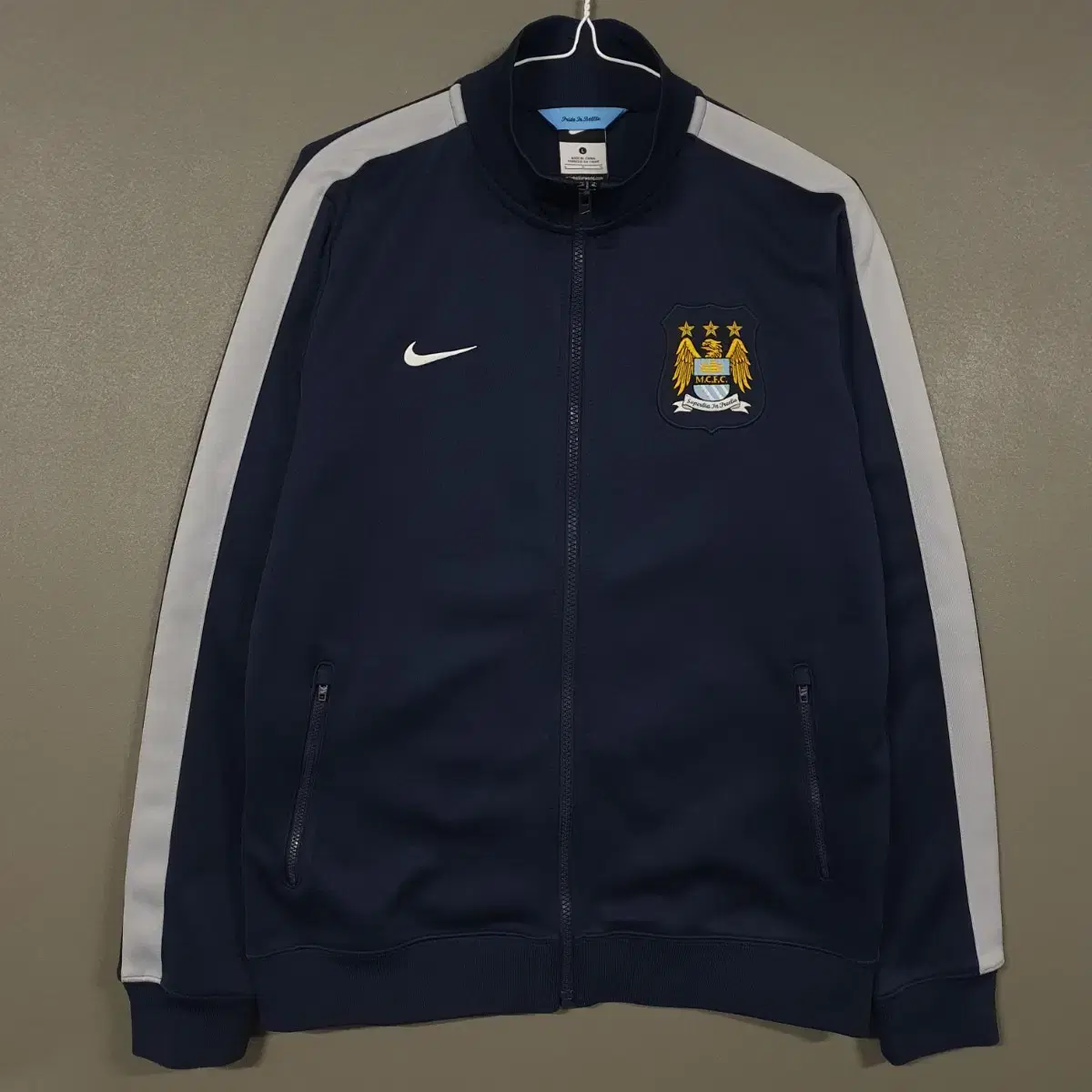 L) Nike Man City Authentic Rare 13-14 N98 Traktop Jersey Jacket