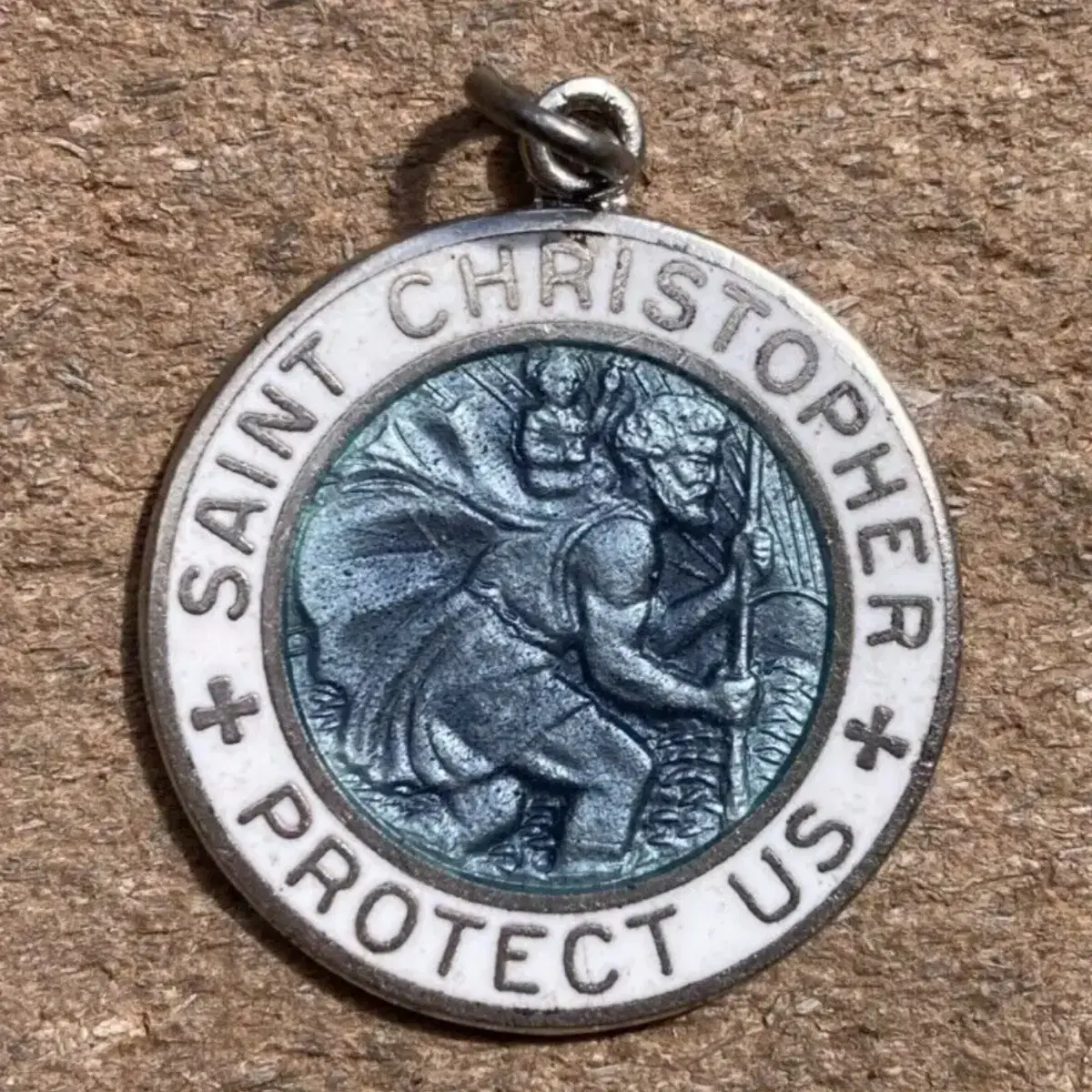 Saint Christopher 빈티지 메달 펜던트 목걸이