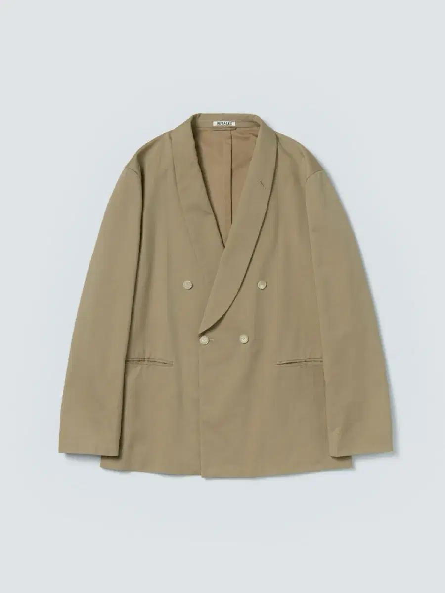 Aurari Super Fine Wool Cotton Twill Shawl Collar Jacket