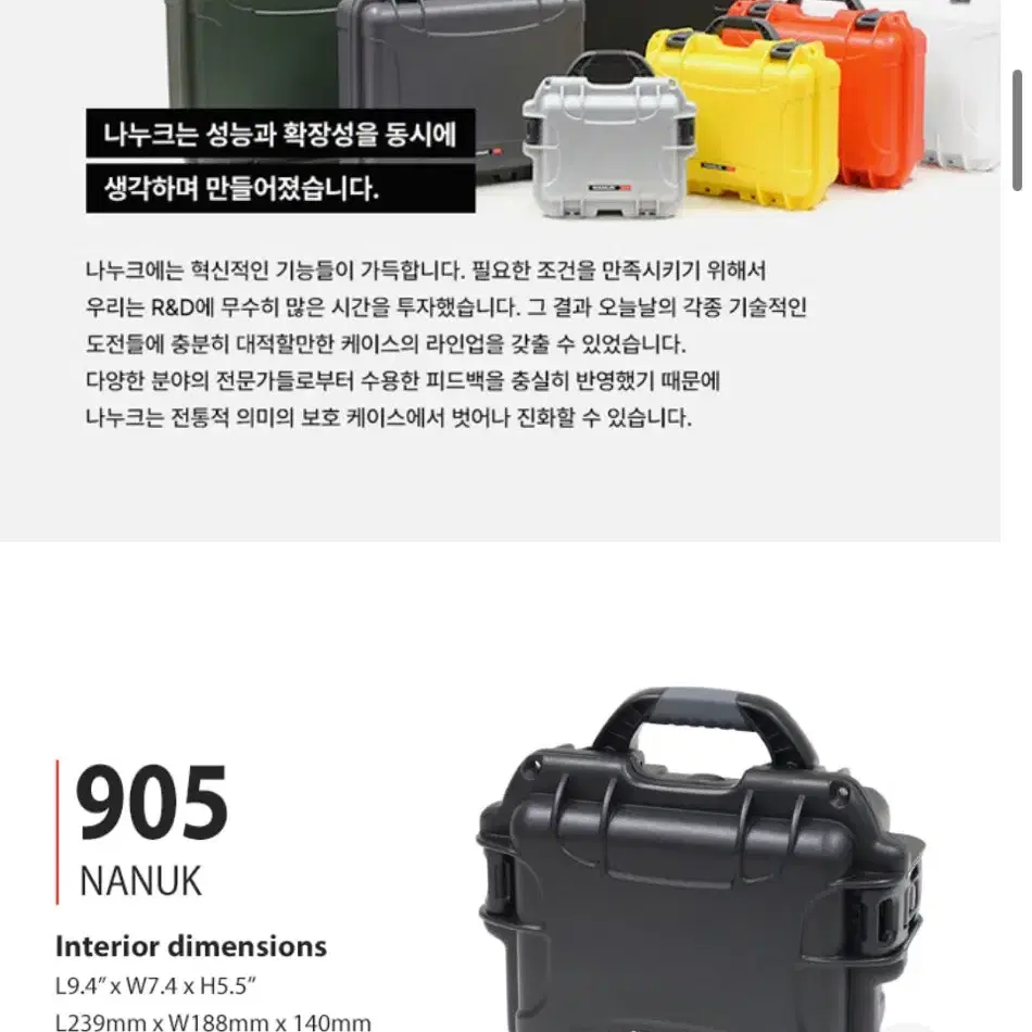 나누크 NANUK 905 카메라 케이스