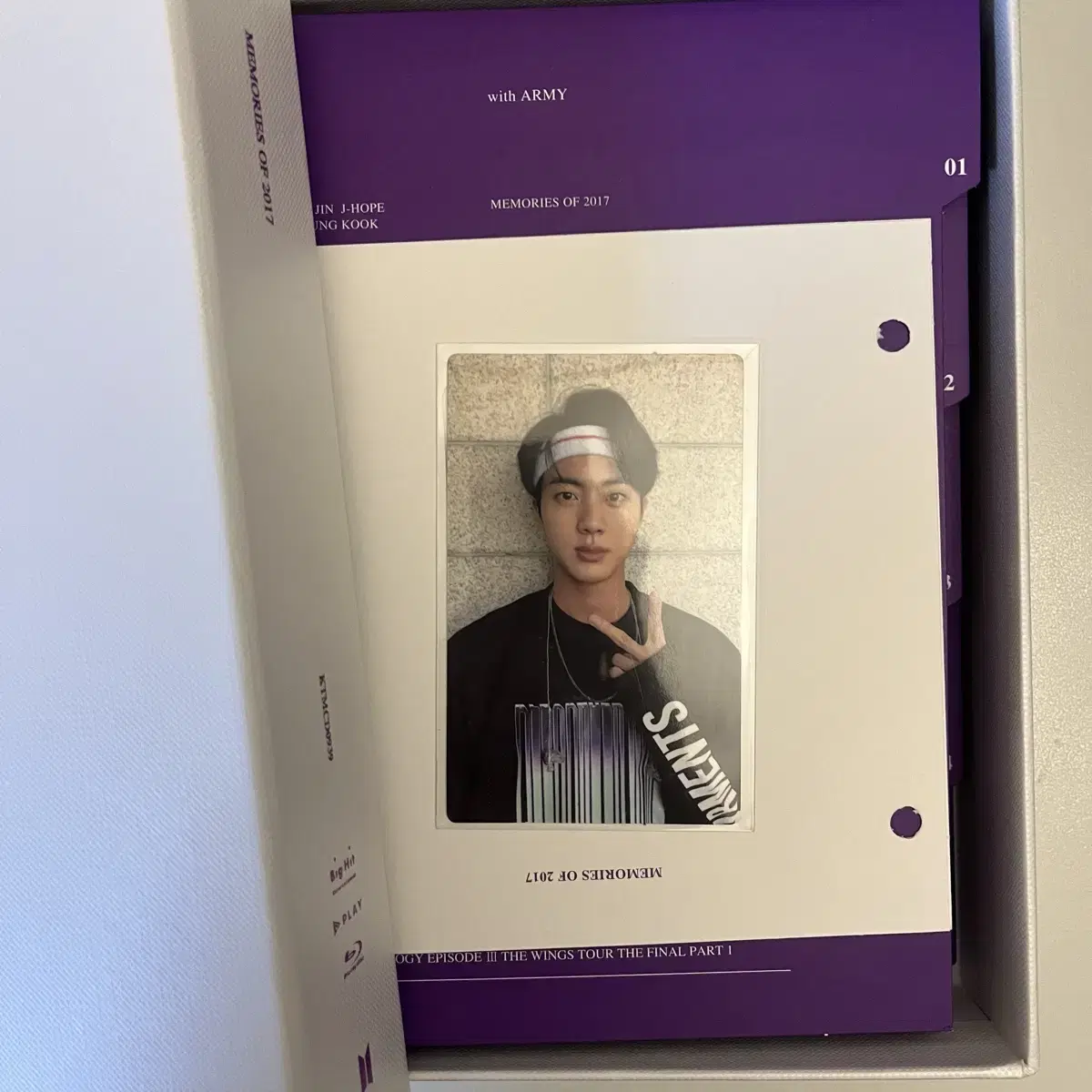 BTS 2017 Memories jin photocard incl.