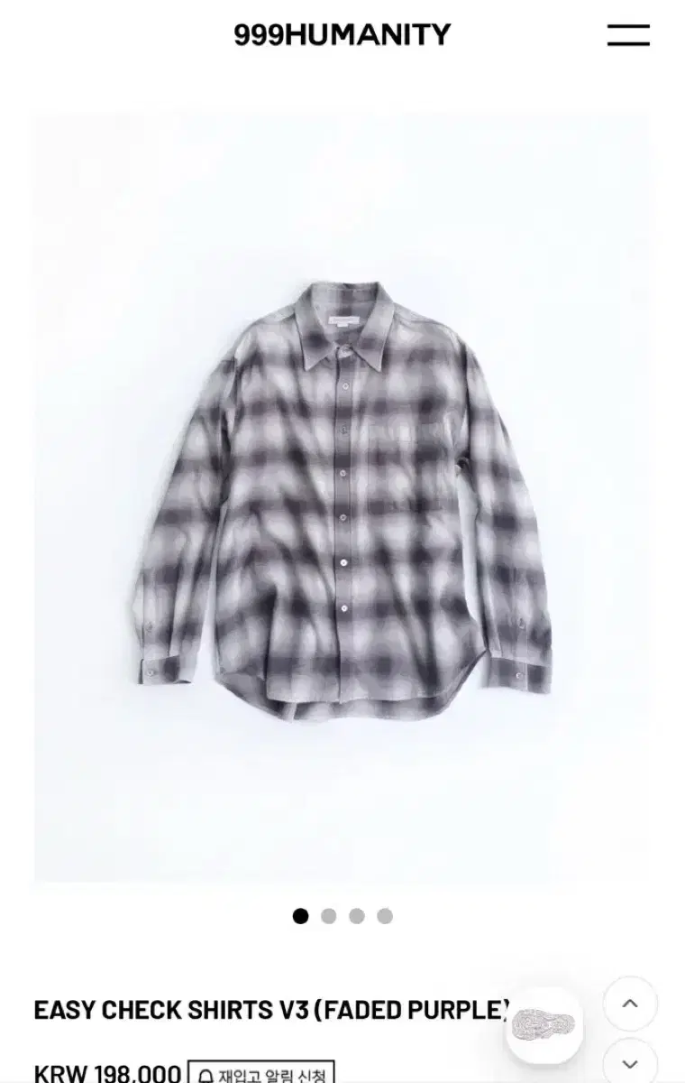 999Humanity Comfort Check Shirt (Faded Purple, 2)