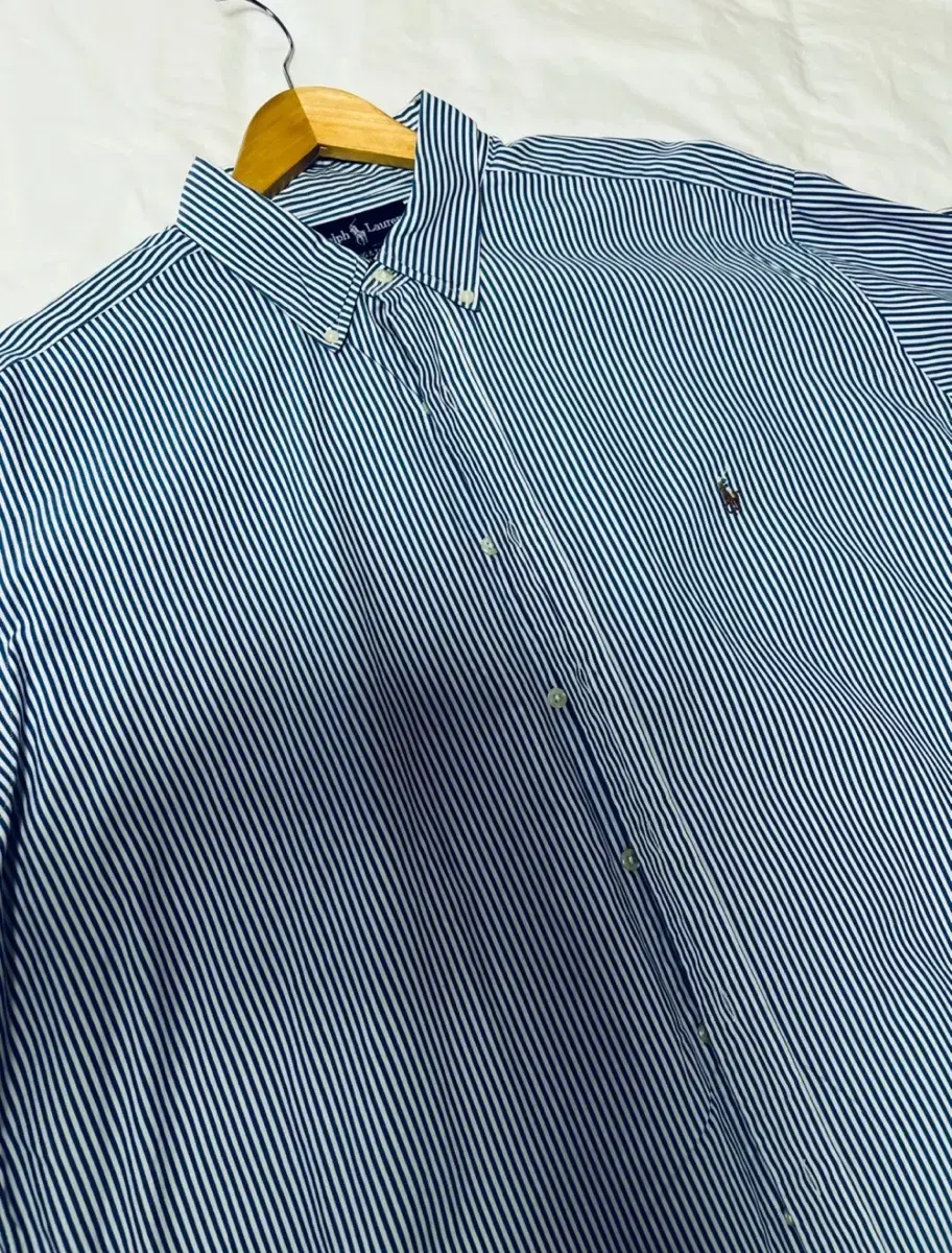 Polo blue striped shirt