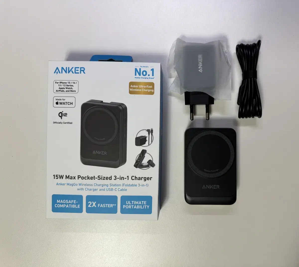 anker qi2 3in1 맥세이프 충전기