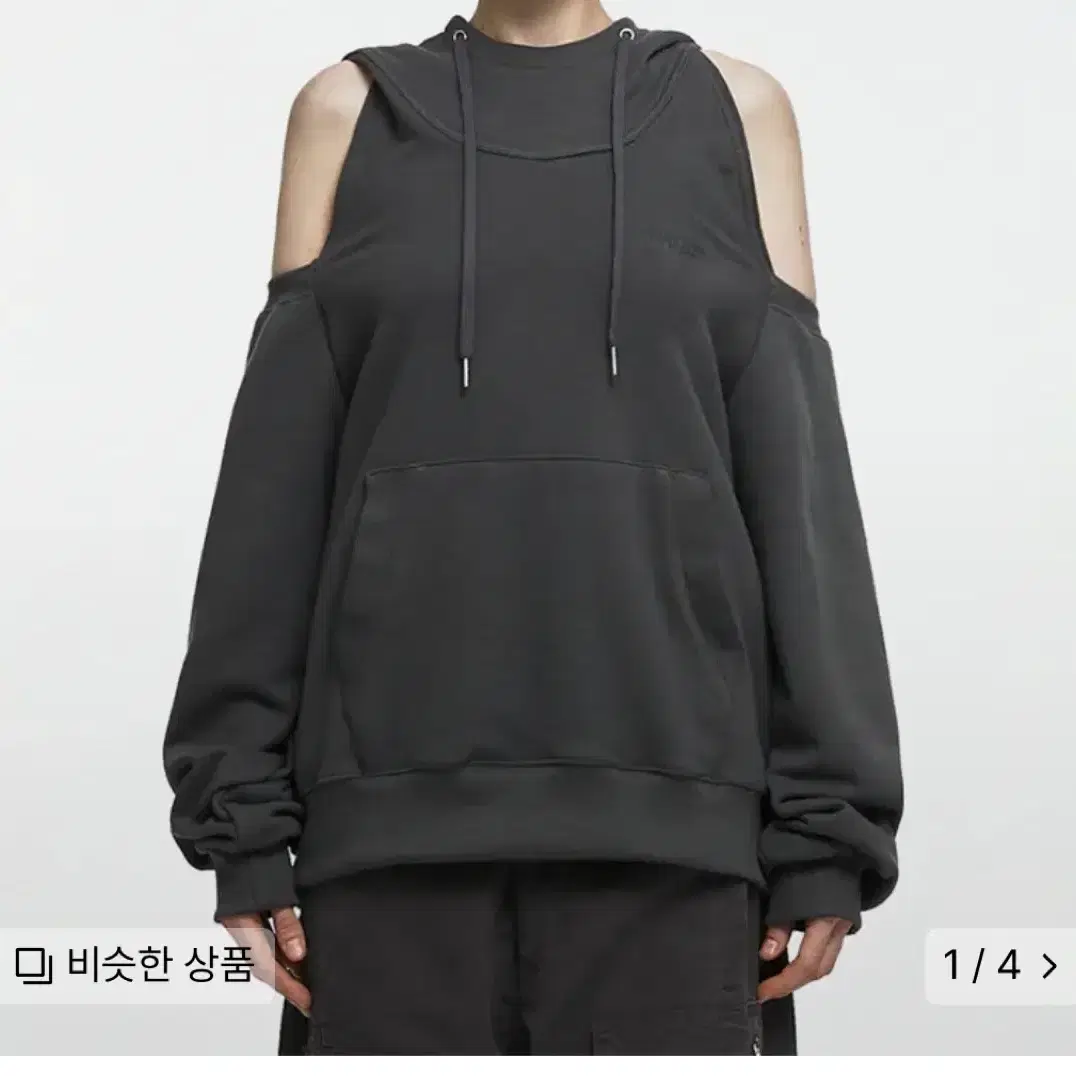 나체 BARE HOODIE SWEAT SHIRT CHARCOAL