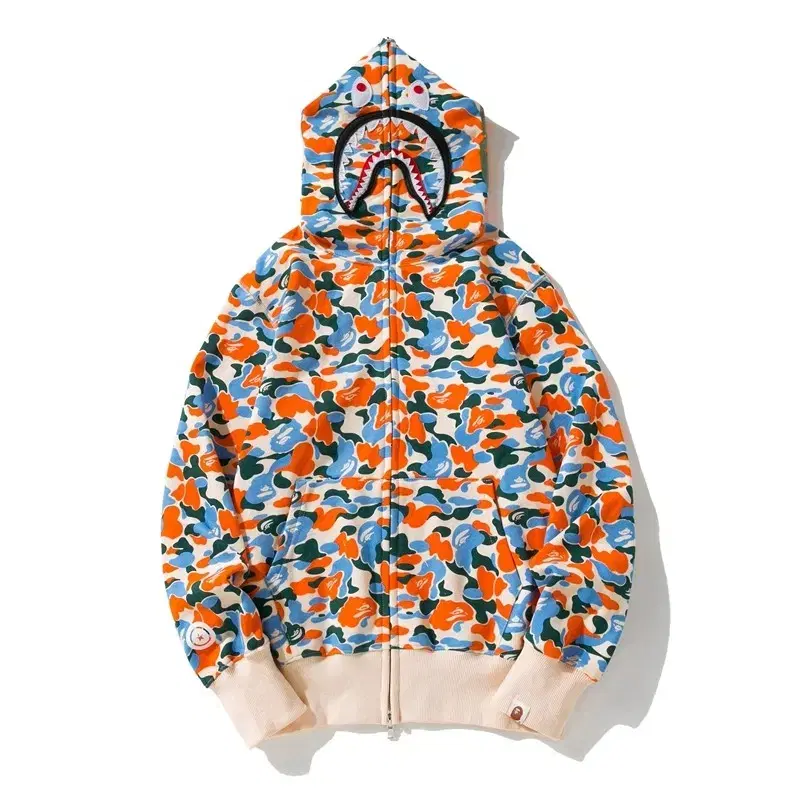 BAPE Multi Camo Shark Hooded Sweatshirt