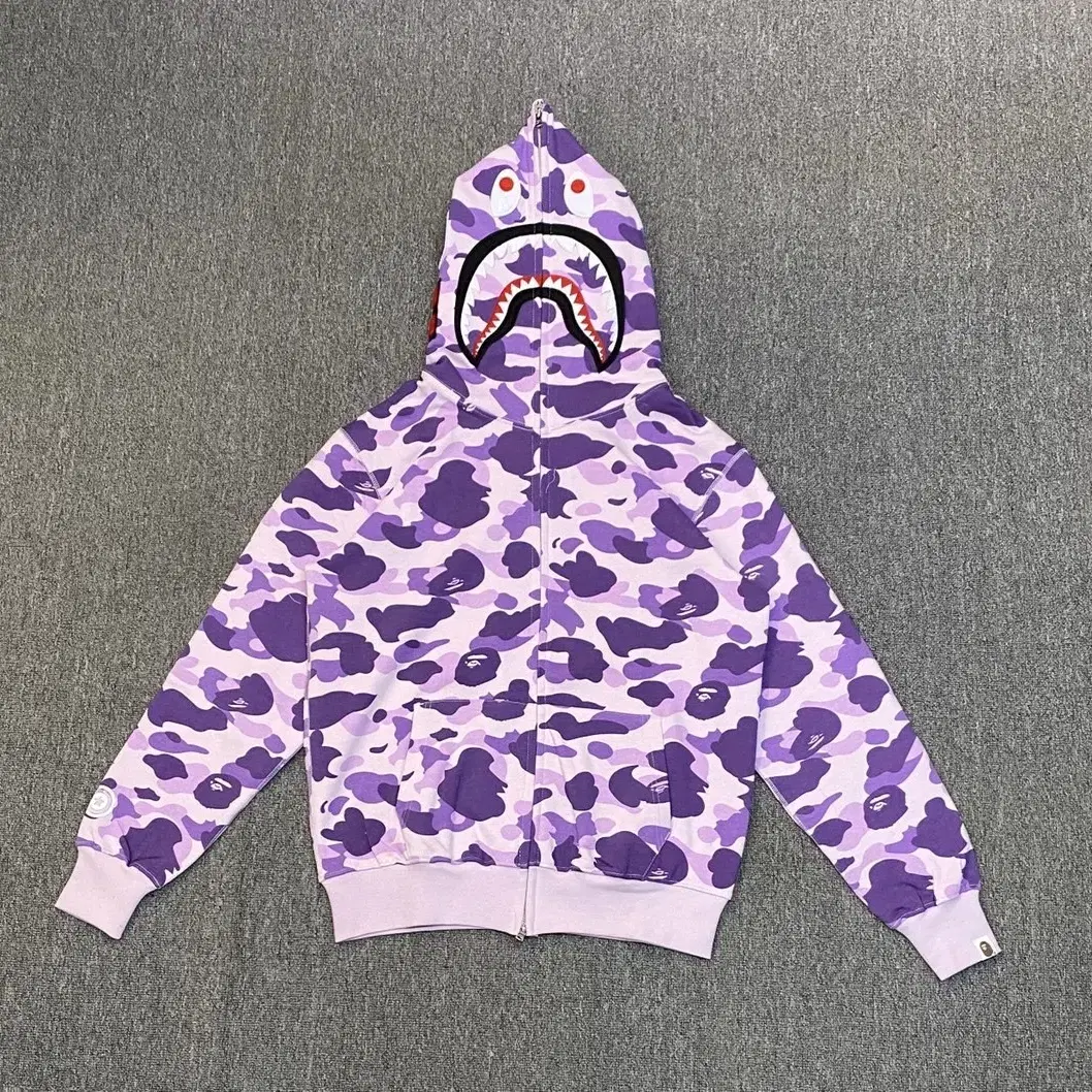 bape 클래식 샤크 집업 맨투맨 퍼플 컬러