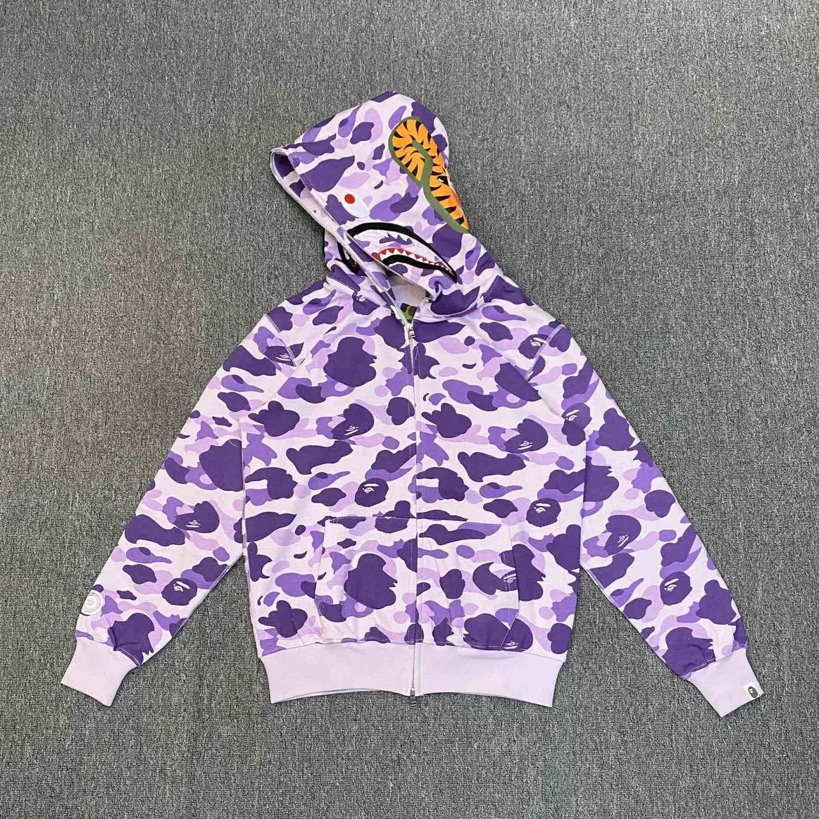 bape 클래식 샤크 집업 맨투맨 퍼플 컬러