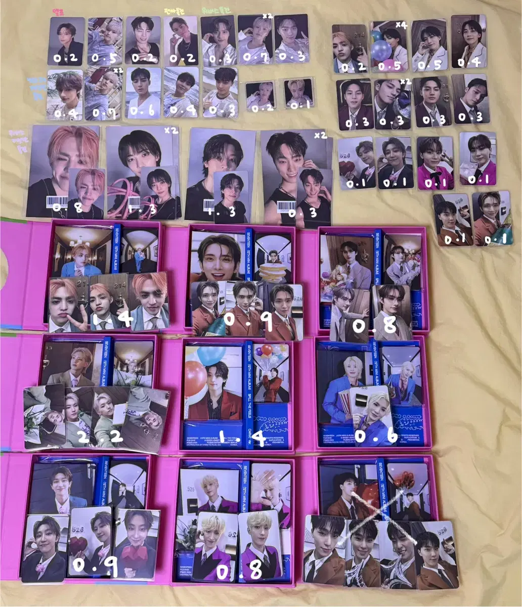 SEVENTEEN 12ì§' SPILL jeonghan jun hoshi wonwoo Carat Vahn pre-order benefit postcard photocard WTS