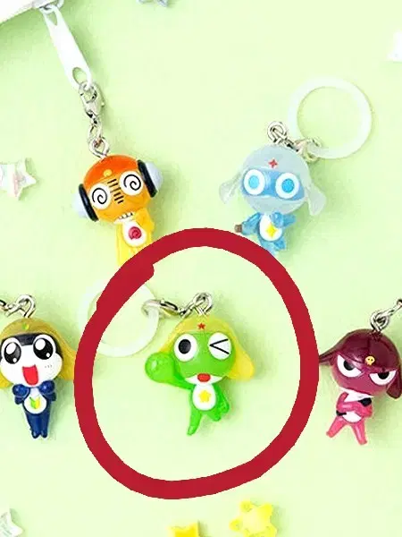 Keroro Mejirushi Gacha sealed Marking Keyring