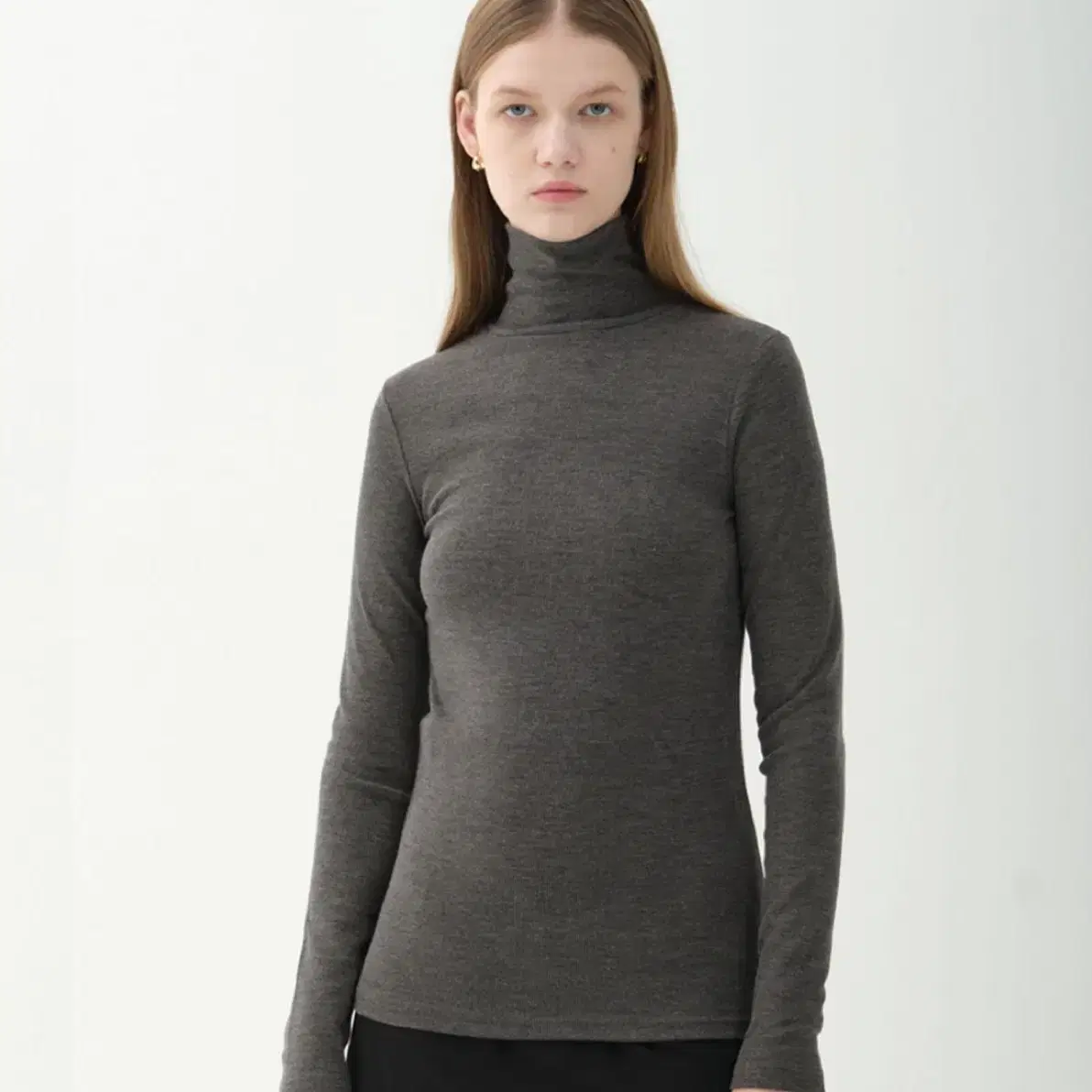 준바이준케이 폴라티 basic turtleneck_gray