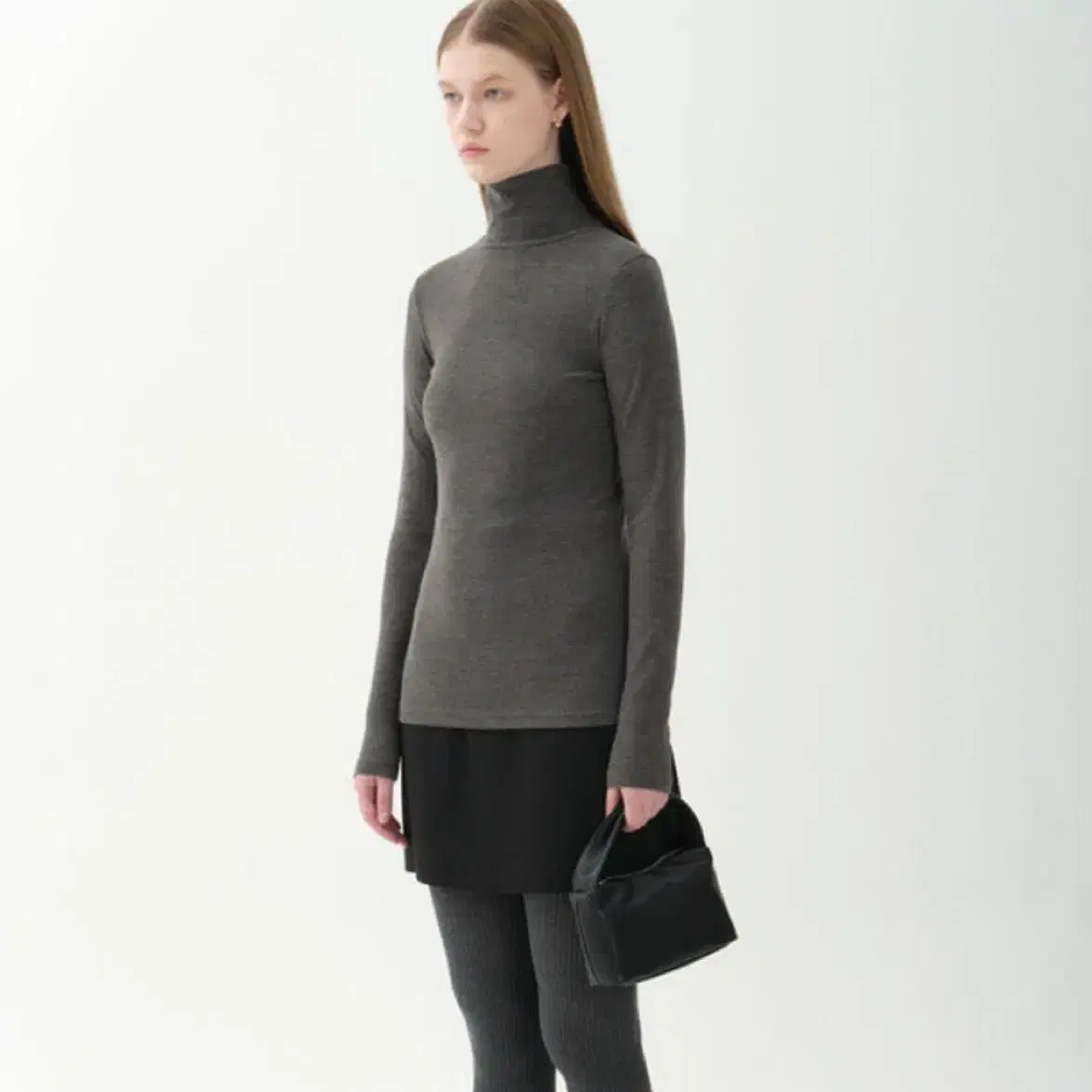 준바이준케이 폴라티 basic turtleneck_gray