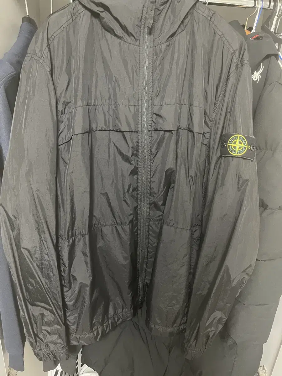 Stone Island Crinklapps Hooded Jacket 24SS Black New